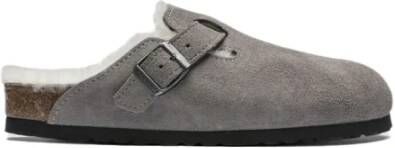 Birkenstock Grijze Suède Muiltjes Grijs Unisex