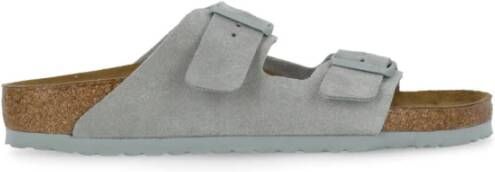 Birkenstock Grijze Suède Sandalen met Zachte Voetbed Gray Heren