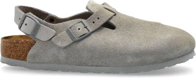Birkenstock Grijze Suède Slingback Sandalen Gray Dames