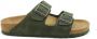 Birkenstock Slipper Arizona 1019313 Khaki Groen Vet Leer Normaal Zacht Voetbed - Thumbnail 15