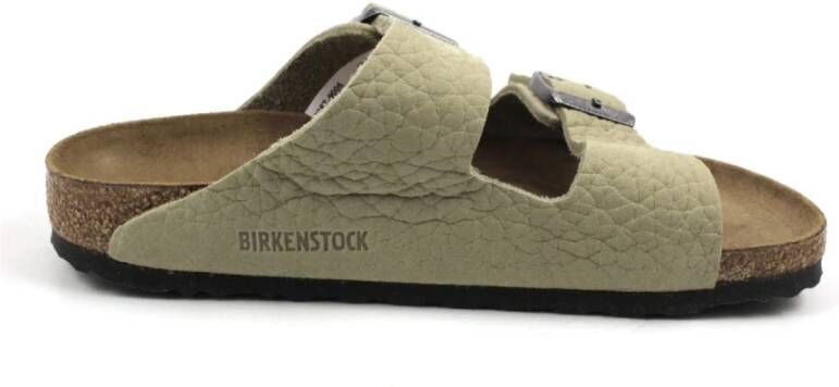 Birkenstock Arizona Slippers Desert Buck Faded Khaki Narrow fit | Groen | Nubuck - Foto 3