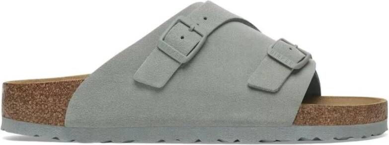 Birkenstock Groene Suède Dubbele Gesp Sandalen - Foto 1