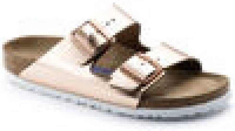 Birkenstock Slippers ARIZONA SFB in smalle schoenwijdte metallic-look met soft-voetbed - Foto 4