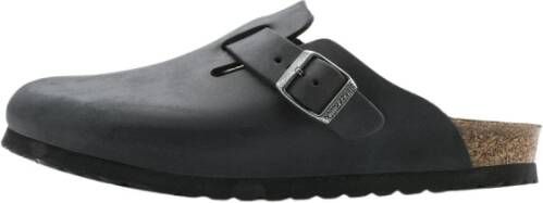 Birkenstock Boston Oiled Leather Klompen Black Dames