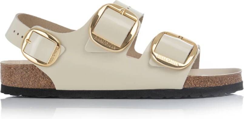 Birkenstock High-Shine Regular Milano Sandalen met Grote Gesp