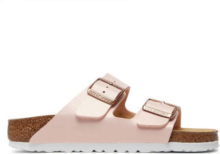 Birkenstock "Sliders; in roze synthetische stof"; Roze Dames
