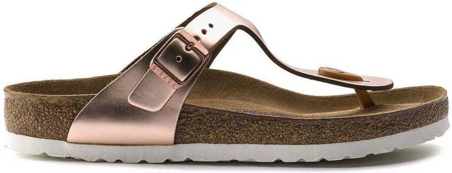 Birkenstock Metallic Roze Slippers voor Vrouwen Bruin Dames