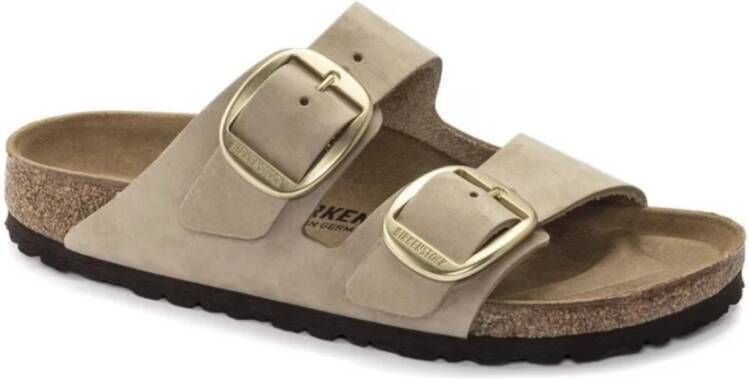 BIRKENSTOCK Slippers Dames Arizona Big Buckle Maat: 39 Materiaal: Nubuck Kleur: Beige - Foto 5