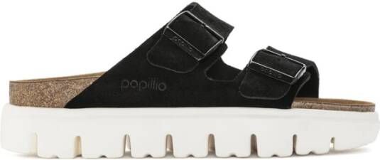 Birkenstock Klassieke Arizona Sandalen met Plateau Zwart Dames