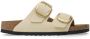 Birkenstock Klassieke Big Buckle Nubuck Lederen Sandalen Ecru Beige Dames - Thumbnail 1