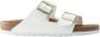 Birkenstock Arizona Grote Gesp Patent Witte Slippers Birko Flor Patent Streetwear - Thumbnail 3
