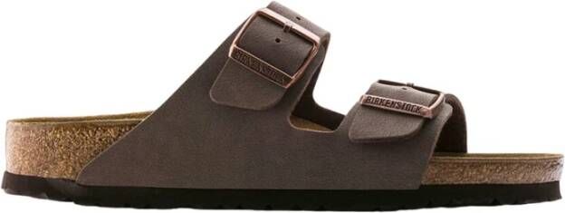 Birkenstock Bruine Logo Zijgesp Sandalen Brown Dames