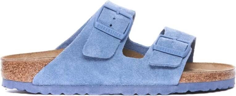 Birkenstock Klassieke Leren Sandaal Blue Dames