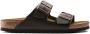 Birkenstock Klassieke Leren Slider Sandaal Bruin Dames - Thumbnail 3