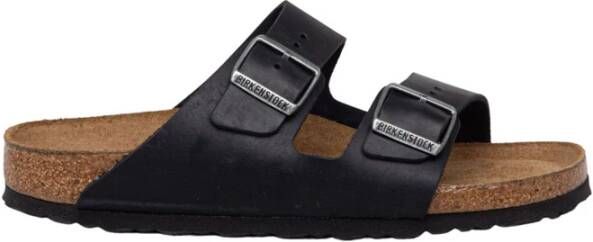 Birkenstock Arizona Zwart Geolied Leren Sandaal Black Unisex