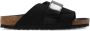 Birkenstock Kyoto Sandalen Zwart Velours Leer Black Dames - Thumbnail 9