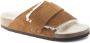 Birkenstock Shearling Kyoto Velcro Sandal Brown Heren - Thumbnail 2