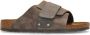 Birkenstock Kyoto Nubuck Leather Suede Sandalen Narrow bruin - Thumbnail 1