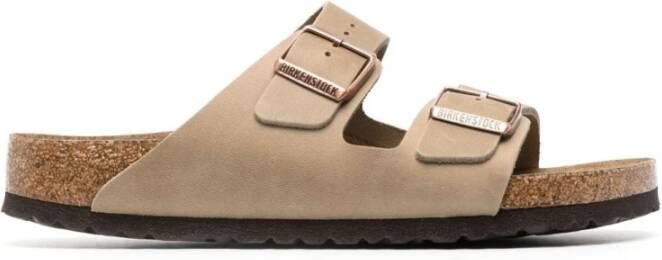Birkenstock Slippers Arizona SYN DesDust GrTaupe Brown VEG