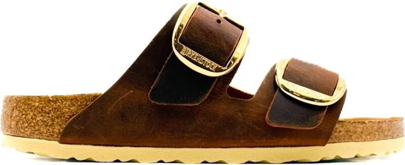 Birkenstock ssandalen Arizona Big Buckle Natural Leather Oiled Etroit Bruin - Foto 17