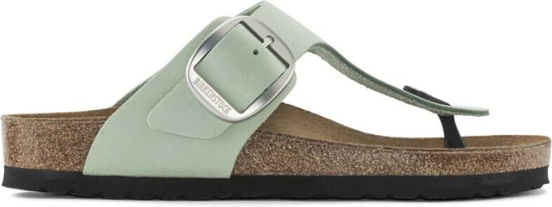 Birkenstock Leren Flip Flops voor Vrouwen Green Dames