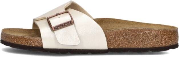 Birkenstock Leren Slippers Catalina BS White Dames