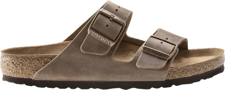 Birkenstock Slippers Arizona Oiled Leather 'Tobacco Brown'