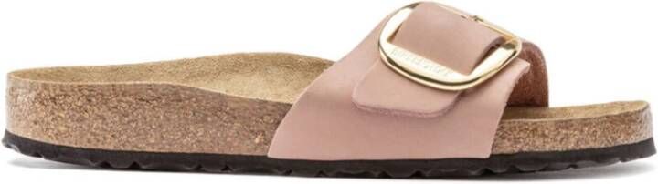 Birkenstock Leren Sliders voor Vrouwen Roze Dames