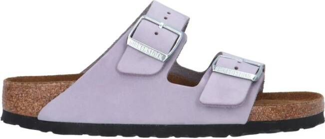 Birkenstock Comfortabele en stijlvolle paarse fog nubuck sliders Grijs Heren - Foto 9