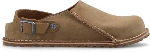 Birkenstock Lutry Premium suède slides Beige Heren