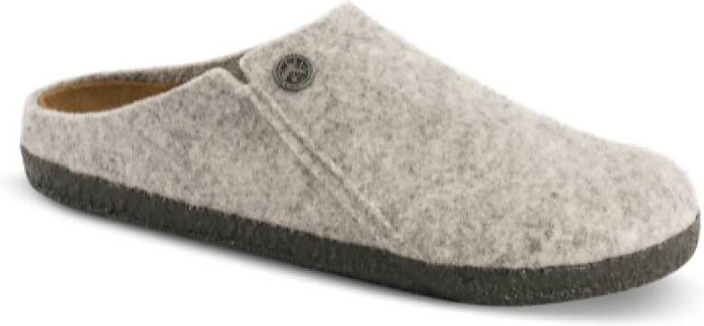 Birkenstock Luxueuze wollen pantoffels Gray Dames
