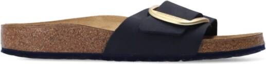 BIRKENSTOCK Slippers Dames Madrid Big Buckle Nubuck Zwart - Foto 5