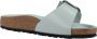 Birkenstock Madrid Big Buckle Natural Sliders Blue Dames - Thumbnail 1