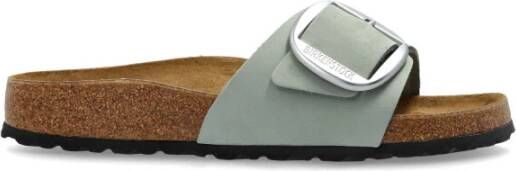 Birkenstock Madrid Big Buckle Nubuck Leren Sandalen