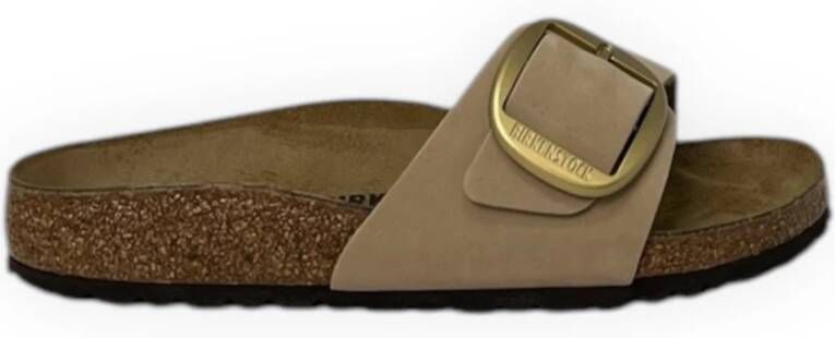 BIRKENSTOCK Slippers Dames Madrid Big Buckle Dames Maat: 42 Materiaal: Suède Kleur: Zand - Foto 3