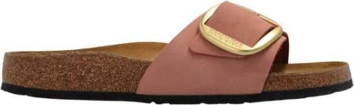 Birkenstock Madrid Roze Leren Slippers Pink Dames