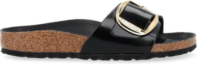 Birkenstock Madrid Bigbuckle Shine Black Sandalen Black Dames