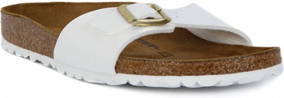 Birkenstock Madrid Birko-flor Lack Sandalen Schoenen patente white maat: 36 beschikbare maaten:36 - Foto 12