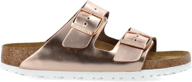 Birkenstock Slippers ARIZONA SFB in smalle schoenwijdte metallic-look met soft-voetbed - Foto 7