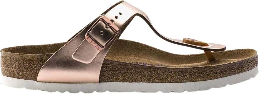 Birkenstock Metallic Roze Slippers voor Vrouwen Bruin Dames