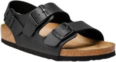 Birkenstock Zwarte Sandalen met Leren en Synthetische Voering Black - Foto 8
