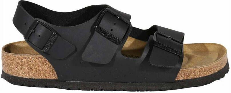 Birkenstock Zwarte Sandalen met Leren en Synthetische Voering Black - Foto 6
