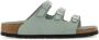 Birkenstock Groene leren sandalen voor - Thumbnail 1
