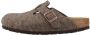 Birkenstock Wollen Boston Klompen Smalle Pasvorm Bruin Unisex - Thumbnail 14