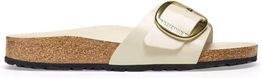 Birkenstock Madrid Big Buckle Natuurlijk Leder Patent Sandalen