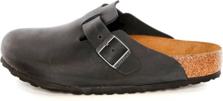 Birkenstock Boston Black narrow Fettleder Oiled Leather Unisex Pantoffels Zwart - Foto 12