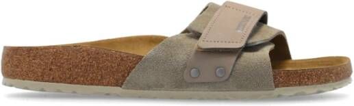 Birkenstock Women's Oita Suede Leather Sandalen Narrow beige bruin