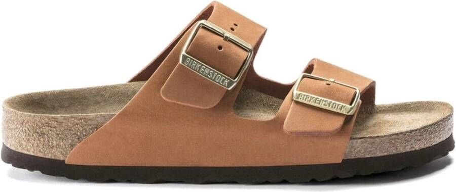 Birkenstock Arizona Slippers Ginger Brown Narrow fit | Cognac | Imitatieleer - Foto 5
