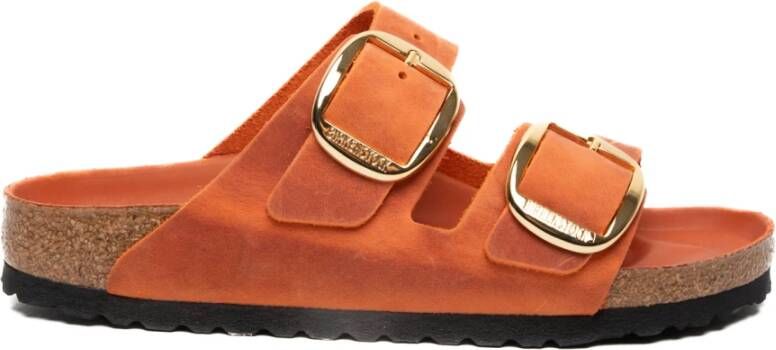 Birkenstock Oranje Dubbele Band Sandalen Orange Dames
