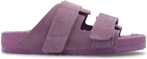 Birkenstock Paarse Uji Handstitch Slides Purple Dames